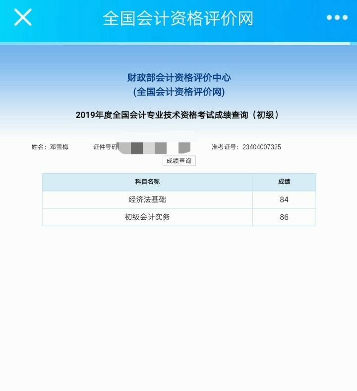会计金融系学生2019年参加初级会计职称考试结果统计